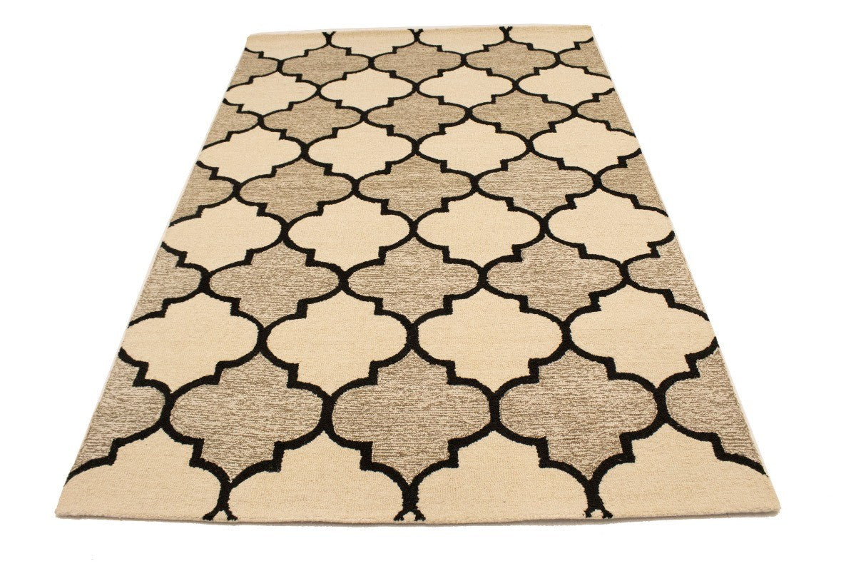 Hand tufted multicolored trellis rug contemporary wool modern carpet