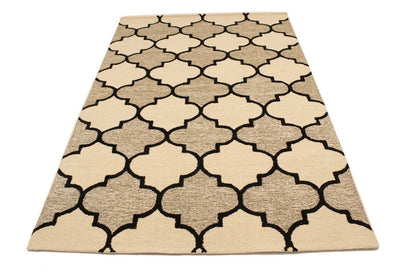 Hand tufted multicolored trellis rug contemporary wool modern carpet