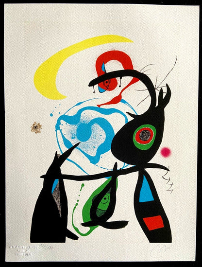 Joan Mir Lithograph Coa Signed Op Numbered By Hand - Piet Mondrian