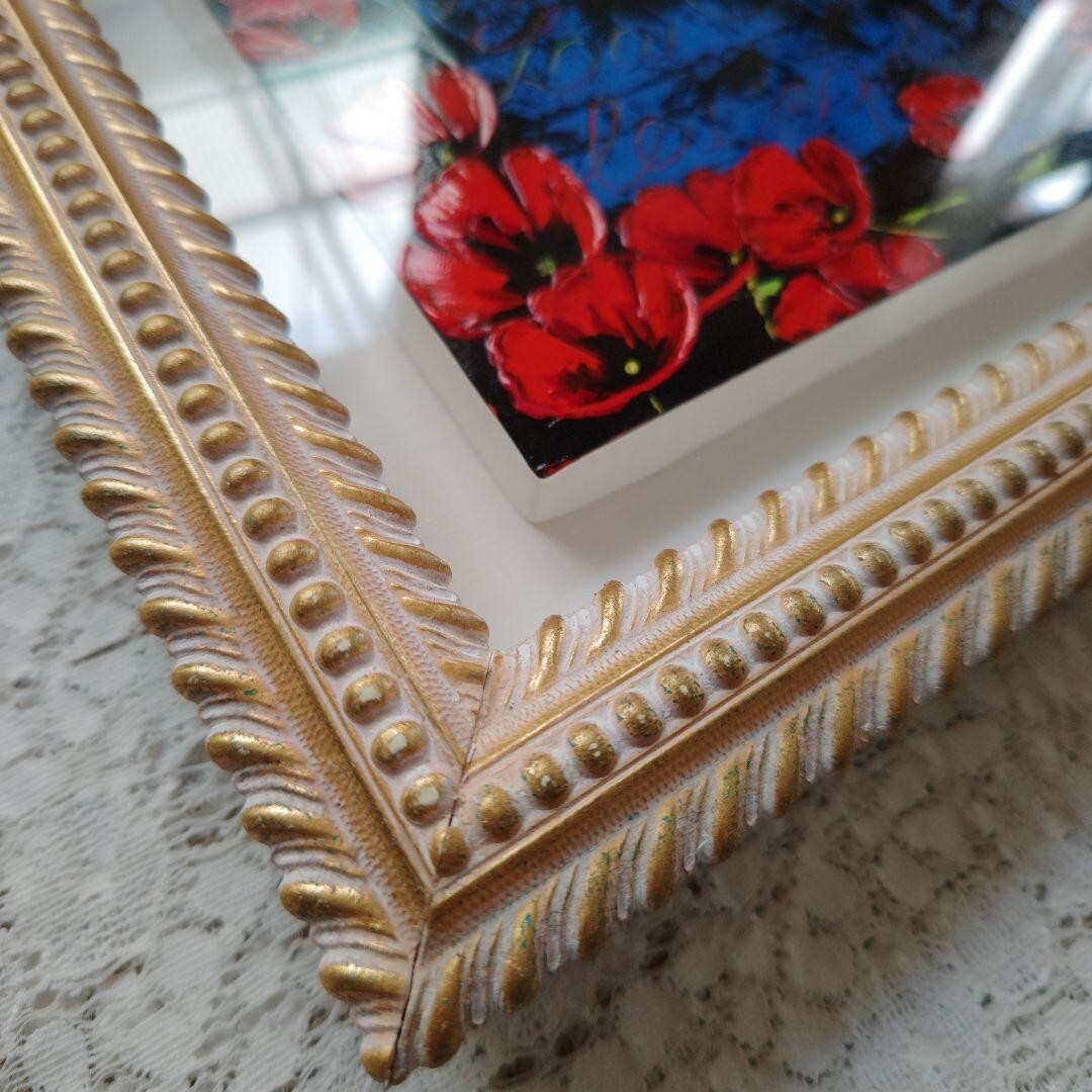 Sylvain Copon Original Acrylic Painting On Canvas  Flower Art Signed Well Framed