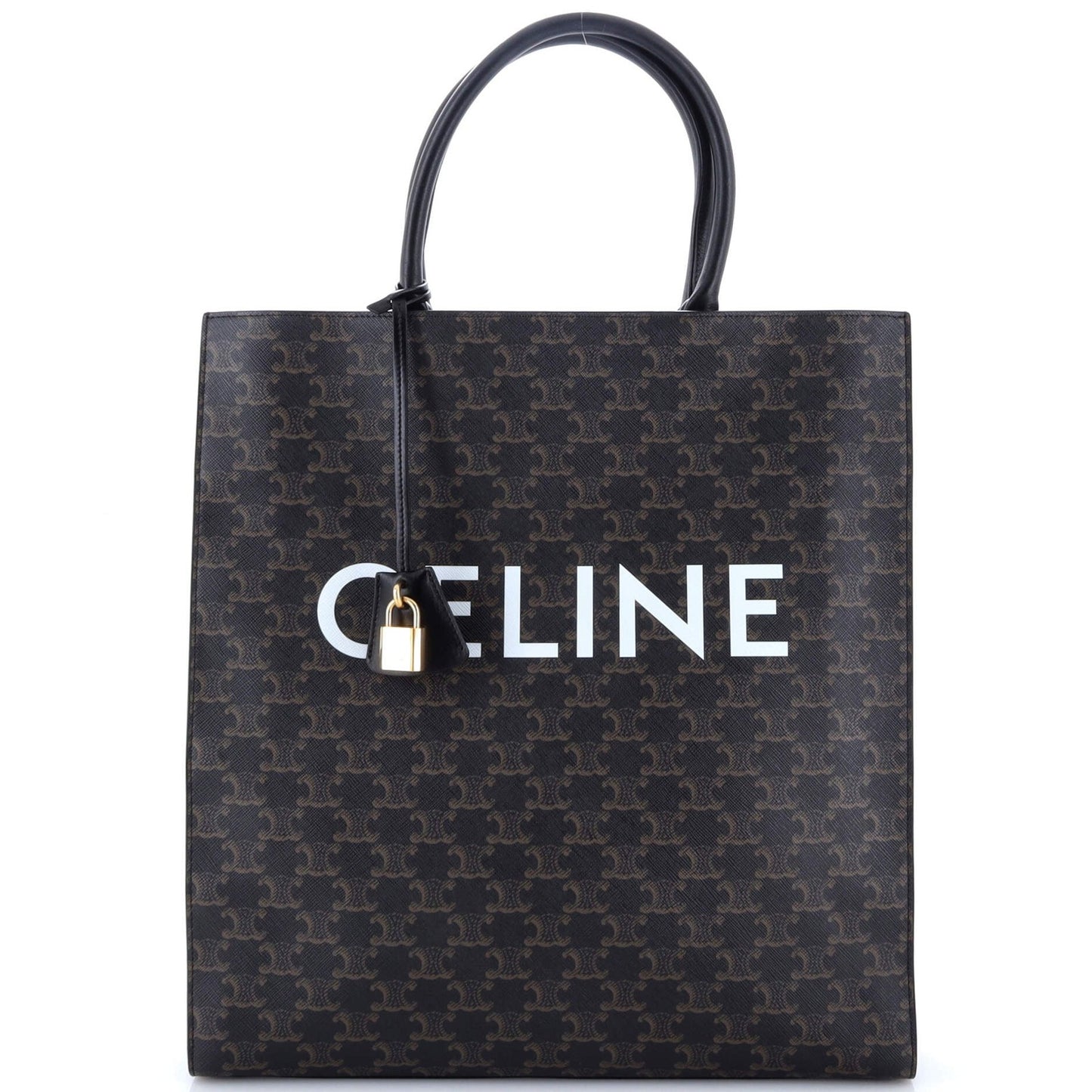Celine Vertical Cabas Tote Triomphe Coated Canvas Large