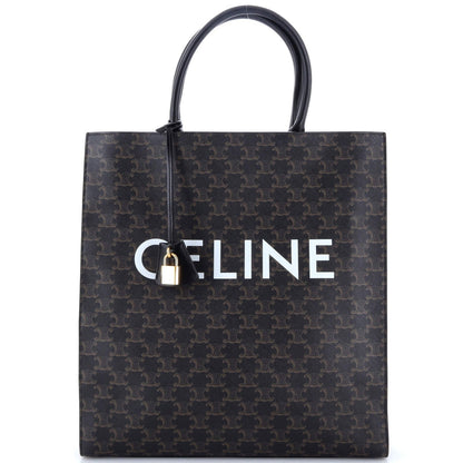 Celine Vertical Cabas Tote Triomphe Coated Canvas Large