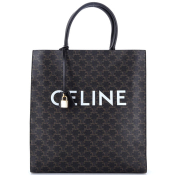 Celine Vertical Cabas Tote Triomphe Coated Canvas Large