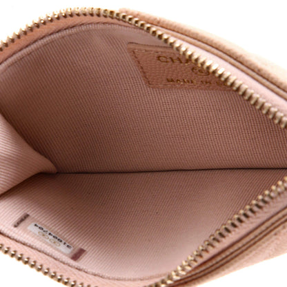 Chanel Flap Zip Card Holder Quilted Caviar