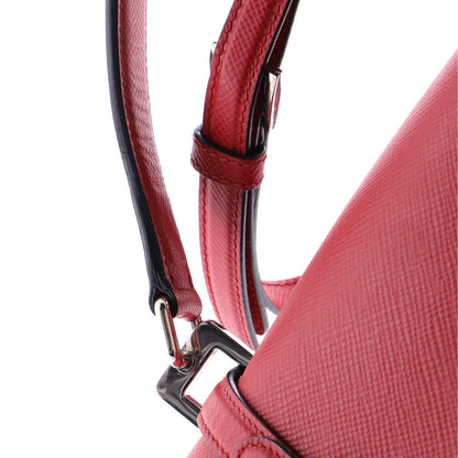 Prada Half Flap Double Turn Lock Satchel Saffiano Leather Medium