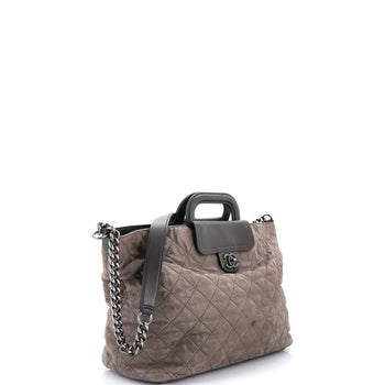 Chanel In The Mix Shopping Tote Quilted Iridescent Calfskin Xl