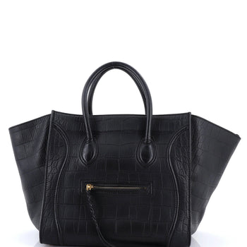 Celine Phantom Bag Crocodile Embossed Leather Medium