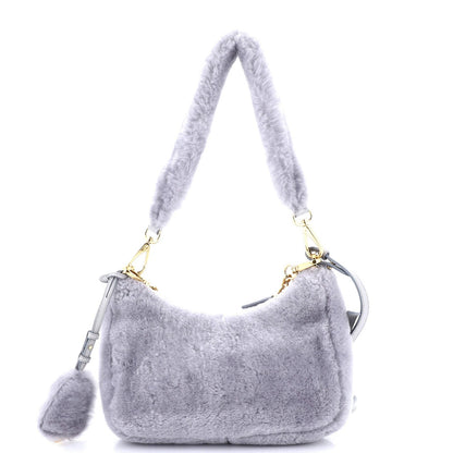 Prada Re-Edition Shoulder Bag Shearling Mini