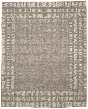 Modern Brown Bordered Design High-Low Relief