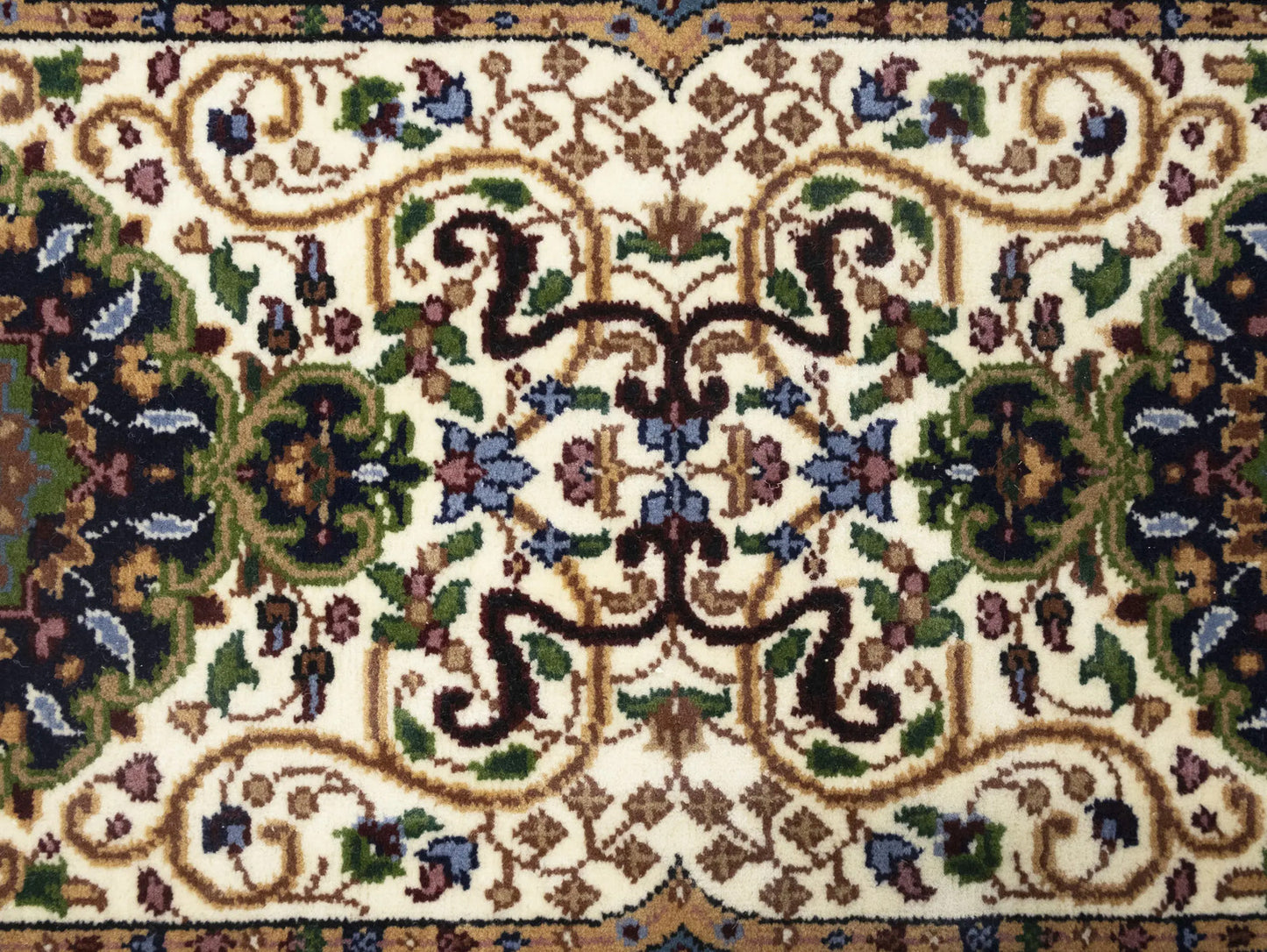 Oriental Runner Rug Floral Design Plush Hallway Carpet Handmade Kirman 3X10 ft