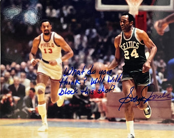 Sam Jones Autographed 8X10 Basketball Photo