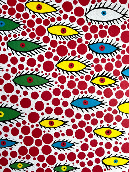 Yayoi Kusama, Eyes, Lithograph Mori Museum Coa Numbered In Pencil
