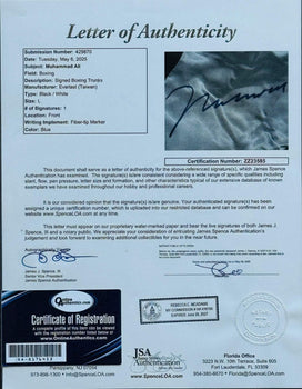 Muhammad Ali Autographed Framed Everlast Boxing Trunks (Jsa/Online Authentics)