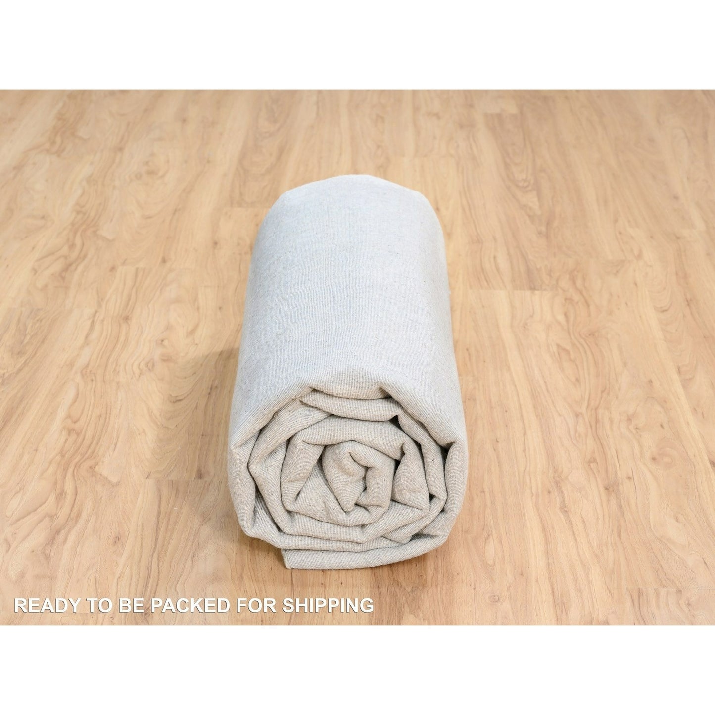 8'X10'1" Beige Hand Loomed Fine Jacquard Wool And Art Silk Oriental Rug