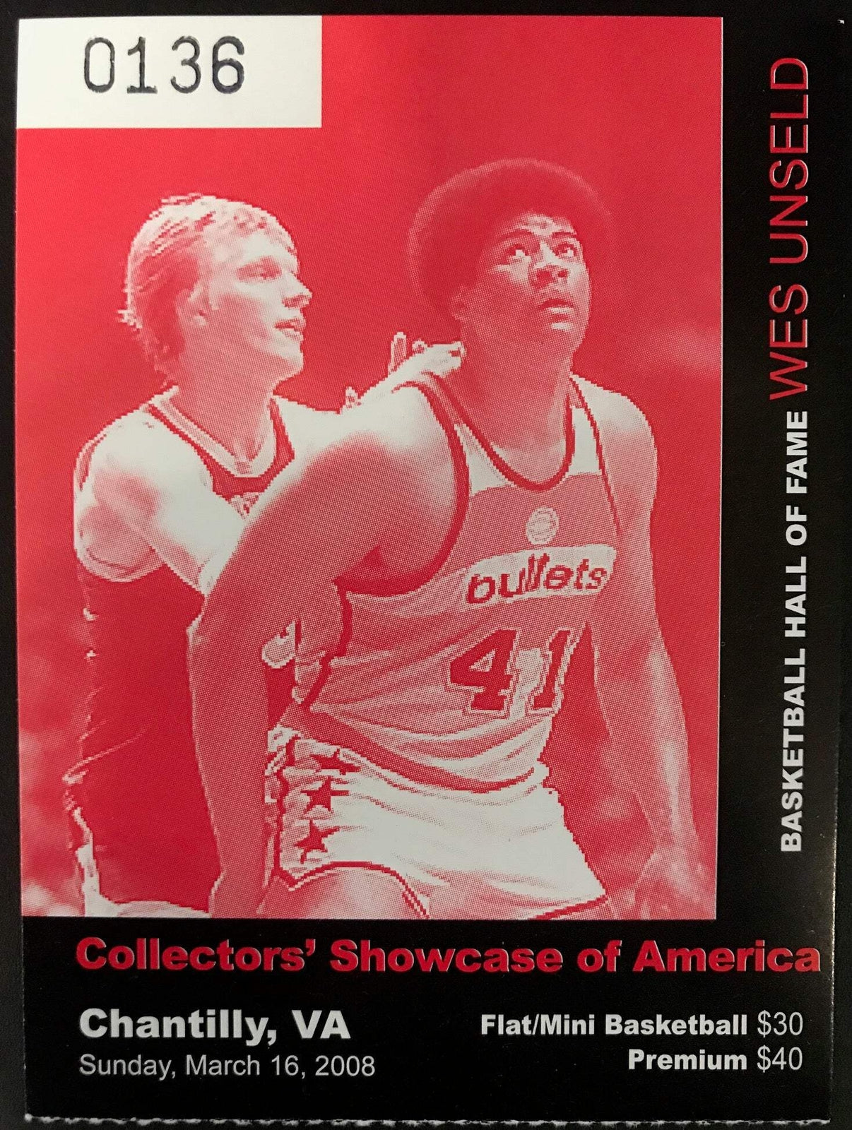 Wes Unseld Autographed Washington Bullets 8X10 Photo (Jsa)