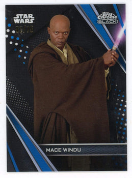 Mace Windu 2023 Topps Chrome Black Star Wars #34 /75