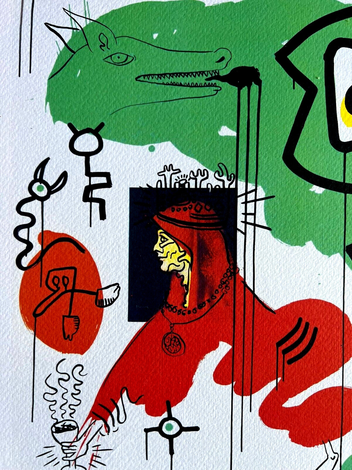 Keith Haring Lithograph Coa Signed Numbered Op Certified