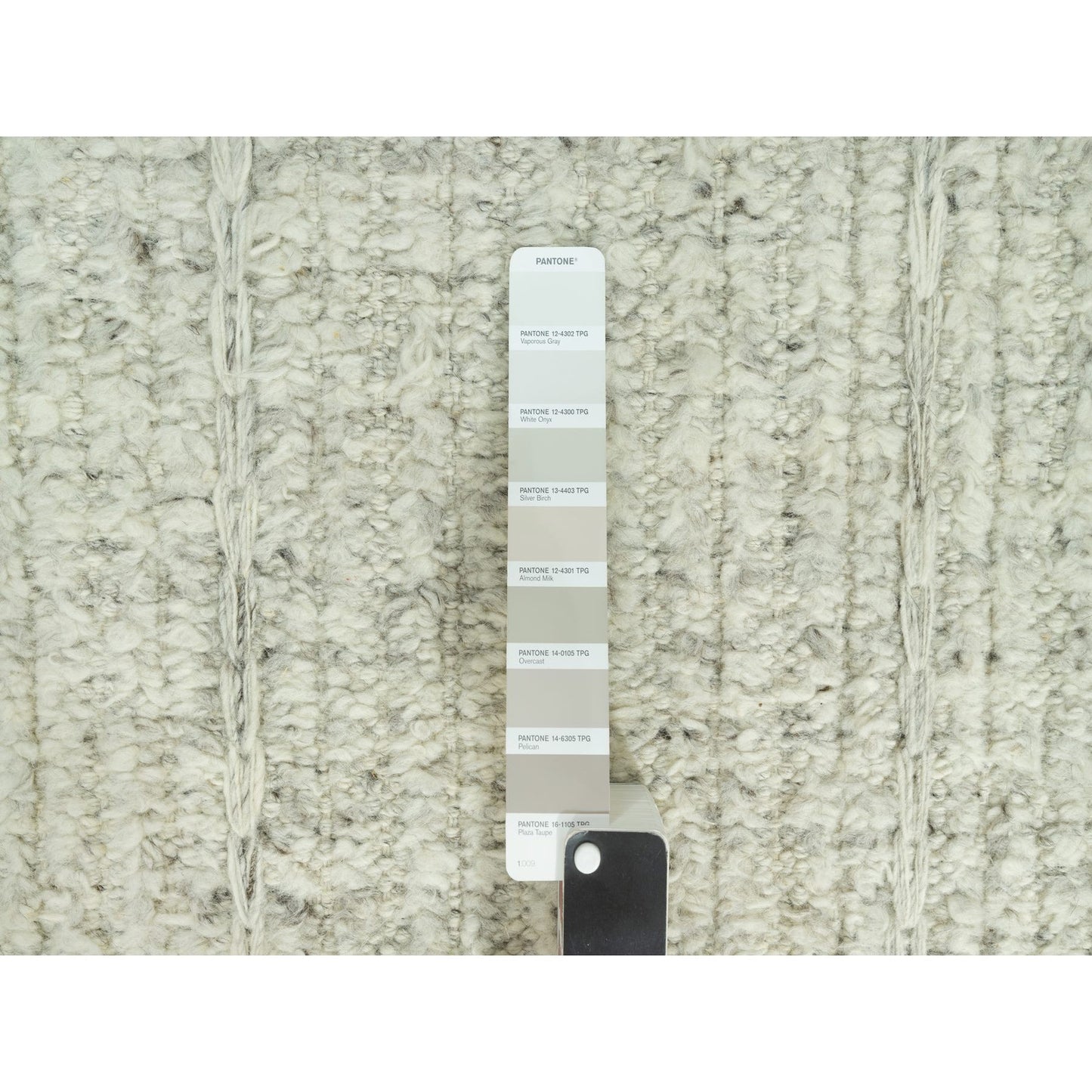 10'3"X10'3" Edgecomb Gray Flat Weave Pure Wool Cord Hand Woven Square Rug