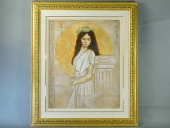 J.D. Parrish Pastel Painting 'Calm' F25, Framed, Ancient Greek Theme, American