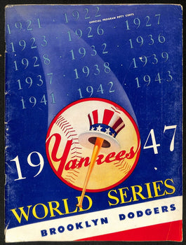 1947 World Series Program Brooklyn Dodgers Vs.