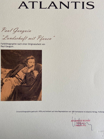 Paul Gauguin Lithograph Coa Original Hand-Numbered Signed Czanne Signac