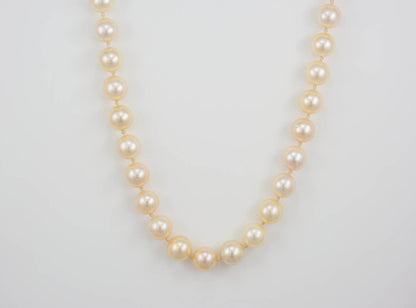 Cultured Saltwater 9Mm Pearl Strand Necklace With