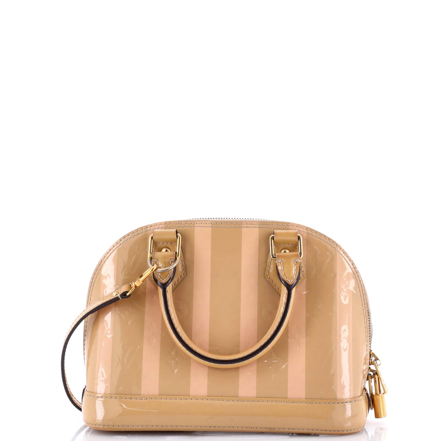 Louis Vuitton Alma Handbag Limited Edition Monogram Vernis Rayures Bb