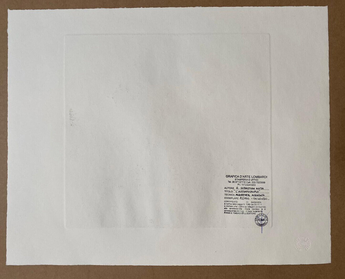 Rare Numbered - Roberto Sebastian Matta Etching