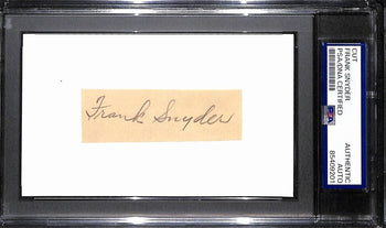 Frank Snyder Signed/Auto Cut On 3X5 Index Card New York Giants Psa/Dna 194166