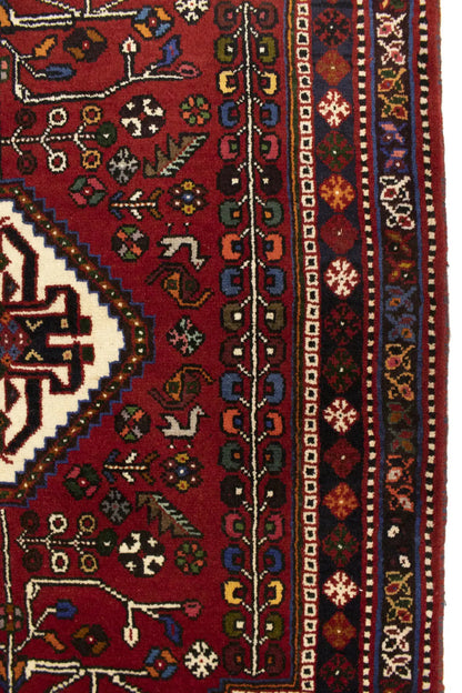 3'5X5 Hand-Knotted Red Tribal Floral Oriental Rug Boho Farmhouse Decor Carpet