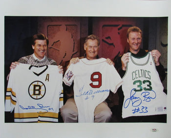 Bobby Orr/Ted Williams/Larry Bird Signed Boys Of