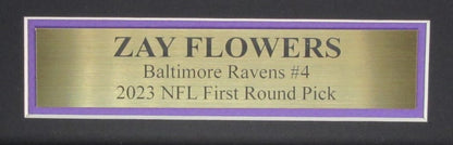 Zay Flowers Autographed Purple Football Jersey