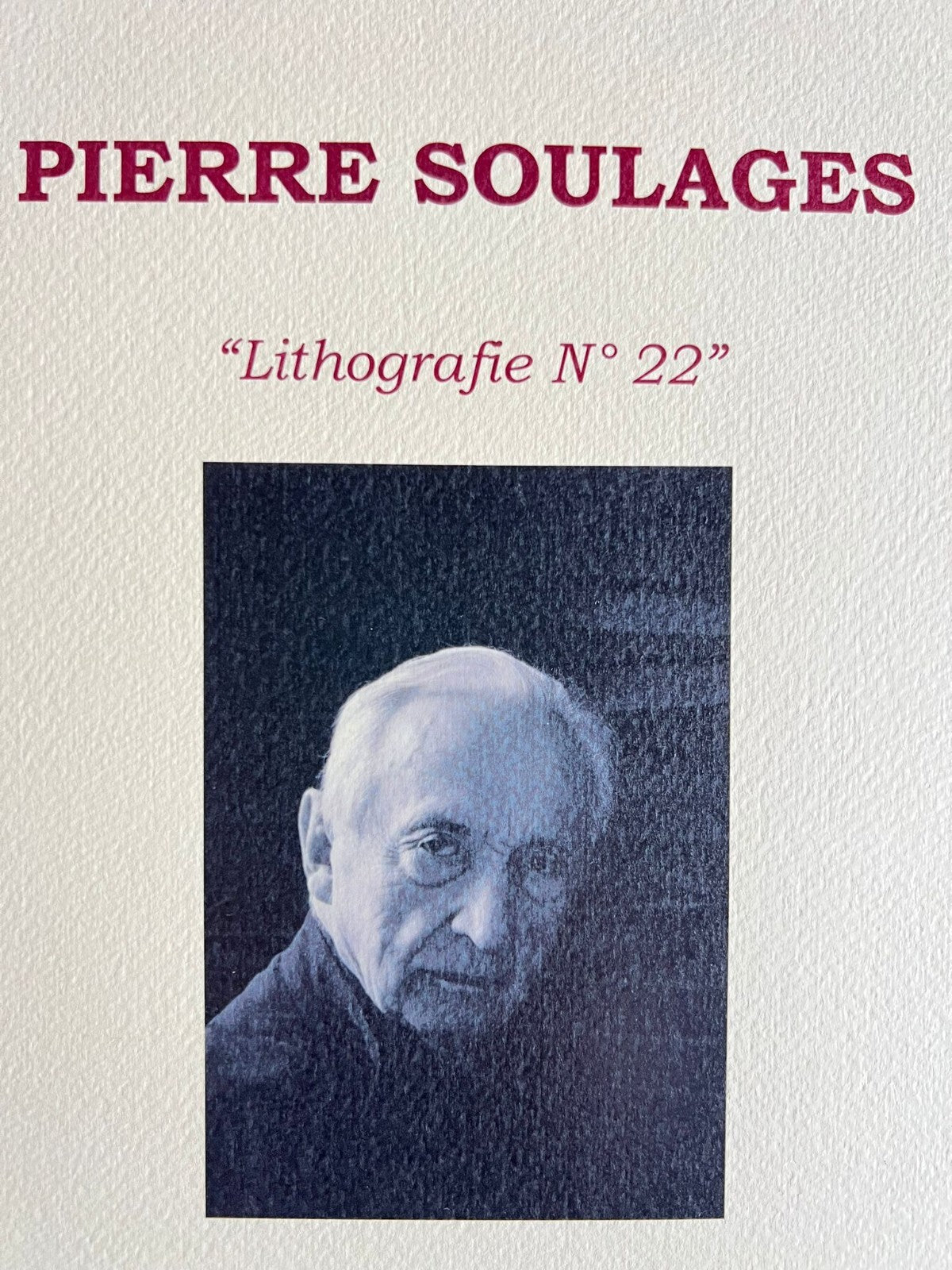 Pierre Soulages Coa Signed Op 1995 Numbered By Hand In Pencil 275Ex