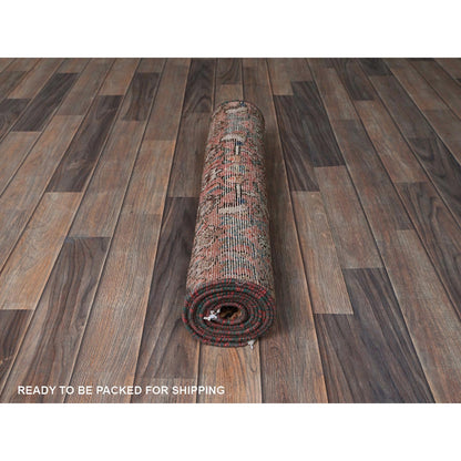 2'3"X9'2" Pink Vintage Zoroastrian Khamadan Hand Knotted Wool Runner Rug