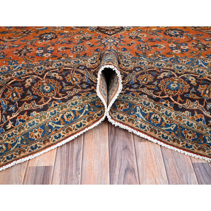 9'8"X12'8" Cinnabar Red Zoroastrian Kishoon Design Vintage Oriental Rug