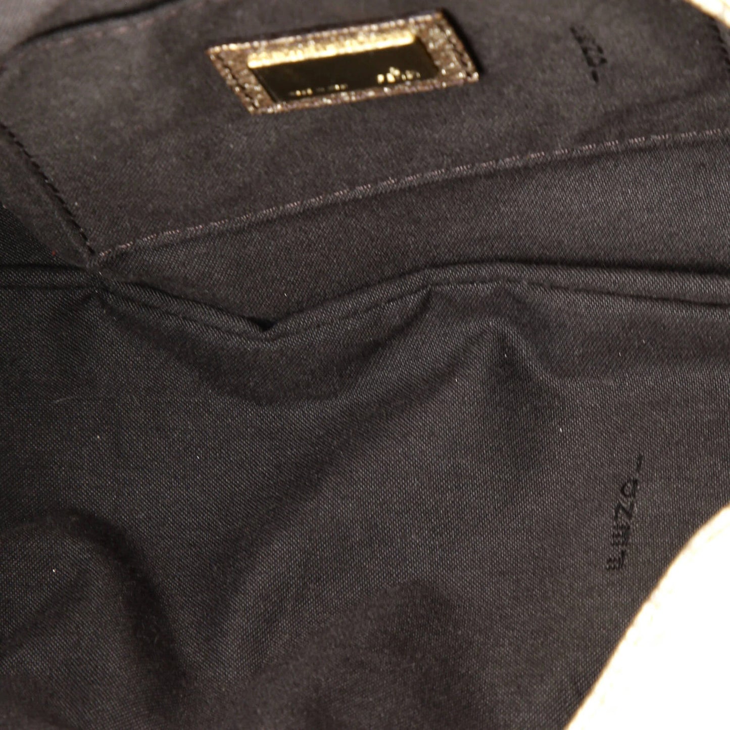 Fendi Chef Flap Bag Metallic Leather Small