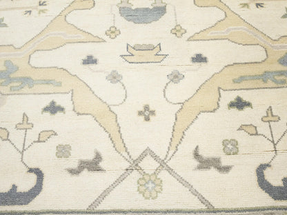 Handmade Extra Large Oushak Oriental Rug Cream