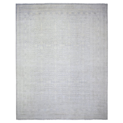 12'X14'3" Marian Blue Stone Washed Peshawar Wool Hand Knotted Rug