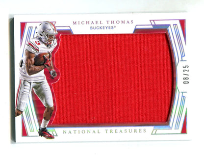 Michael Thomas 2020 Panini Treasures Collegiate #65 Jersey Patch Card /25