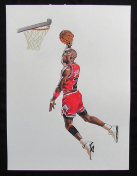 Michael Jordan Original Mixed Media Painting