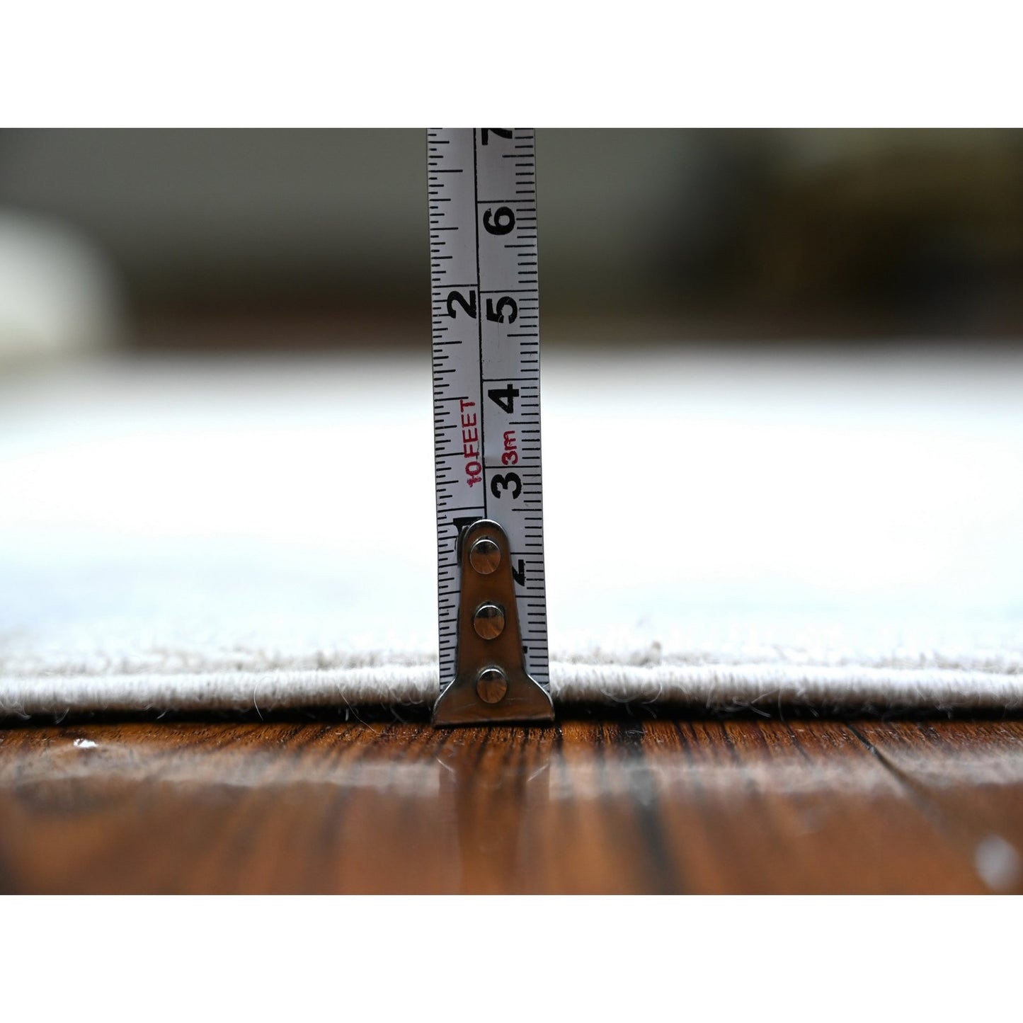 3'9"X5'7" Stone White Washed Out Peshawar Wool Hand Knotted Oriental Rug