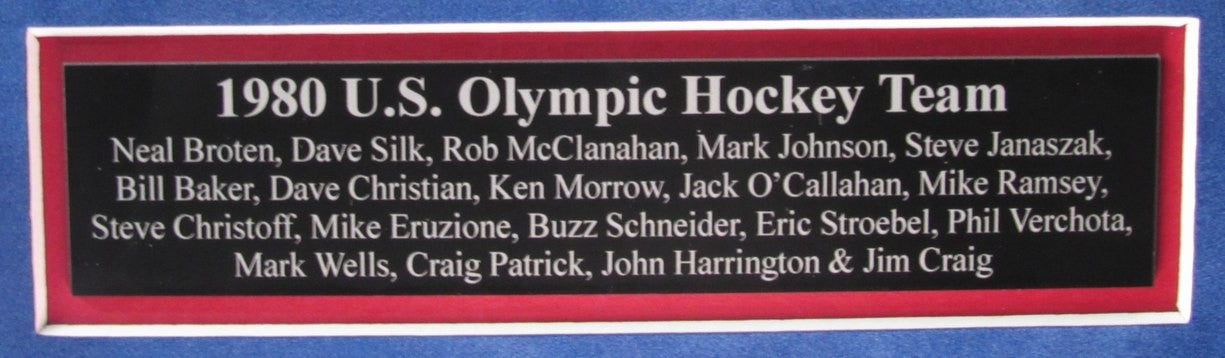 1980 Usa Hockey Miracle Signed/Framed Jersey 18 Autographs Beckett Ba198334