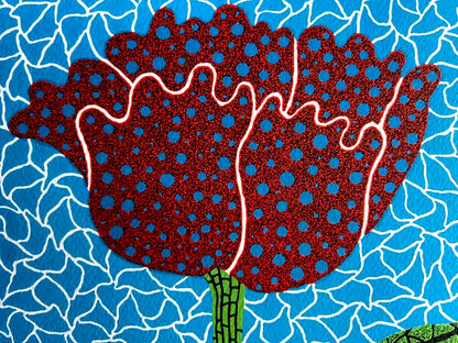 Yayoi Kusama ' Tulip ' Lithograph Mori Museum