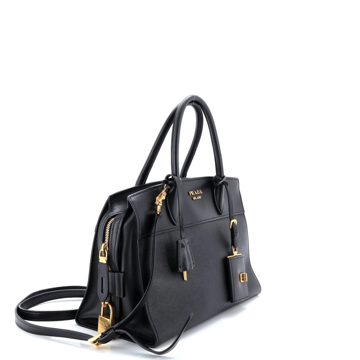 Prada Esplanade Tote Saffiano With City Calf Medium