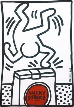 1987 Keith Haring Lucky Strike offset lithograph poster