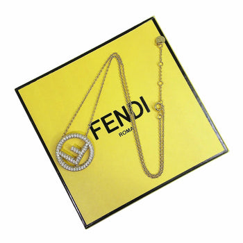 Fendi Circle F Rhinestone Gold 8Ag760