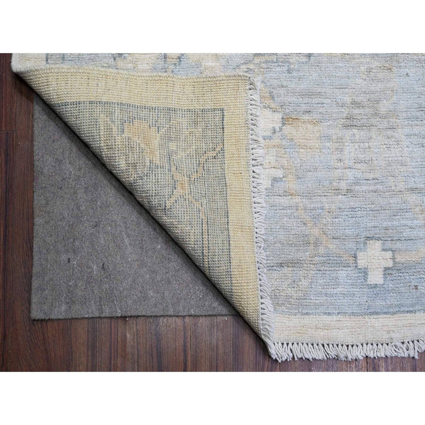 10'X15'10" Ivory Afghan Angora Oushak Wool Hand Knotted Oversized Rug