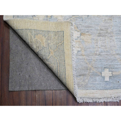 10'X15'10" Ivory Afghan Angora Oushak Wool Hand Knotted Oversized Rug
