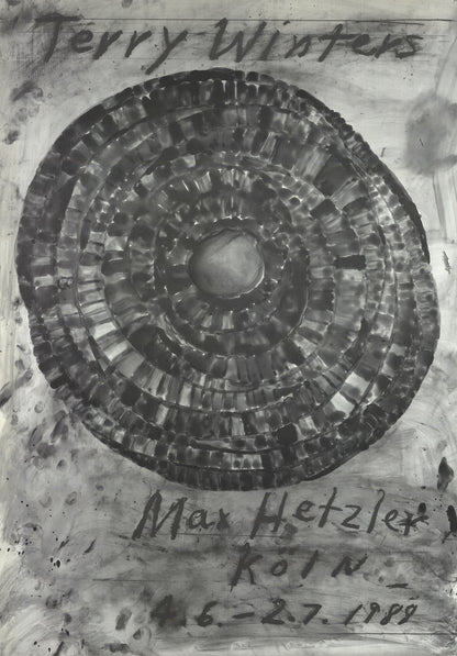 Terry Winters Untitled " Offset Lithograph Contemporary Black