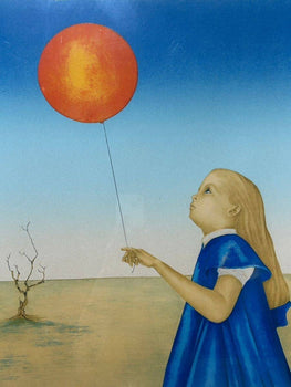 Avon Campana Lithograph Spring Girl With Balloon Framed Signed Numbered